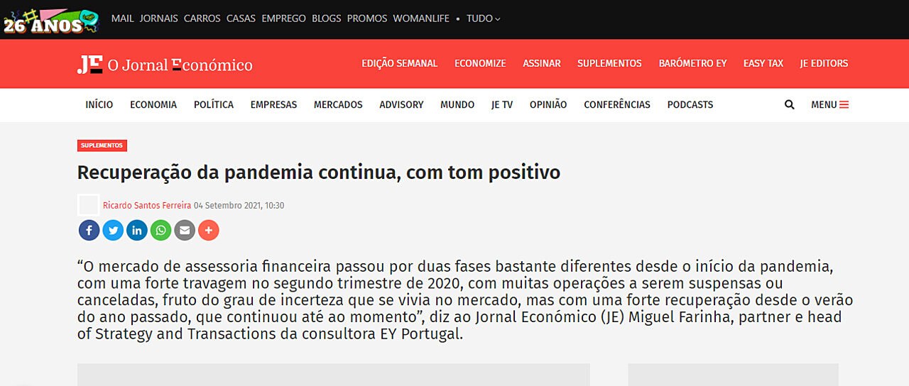 Recuperao da pandemia continua, com tom positivo